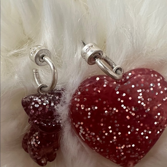 Coach Pink Mismatch Cat & Lollipop Earrings - Picture 2 of 2